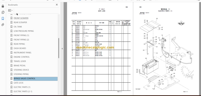 Hitachi CS125-3 Macadam Roller Parts Catalog