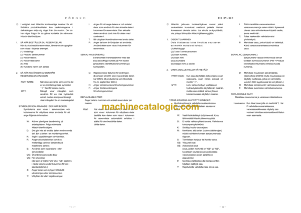 Hitachi ZV350PR-DE Reversible Vibratory Plate Engine Parts Catalog