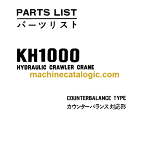 Hitachi KH1000 Counterbalance Type Parts Catalog