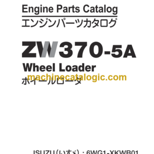 Hitachi ZW370-5A Wheel Loader Engine Parts Catalog