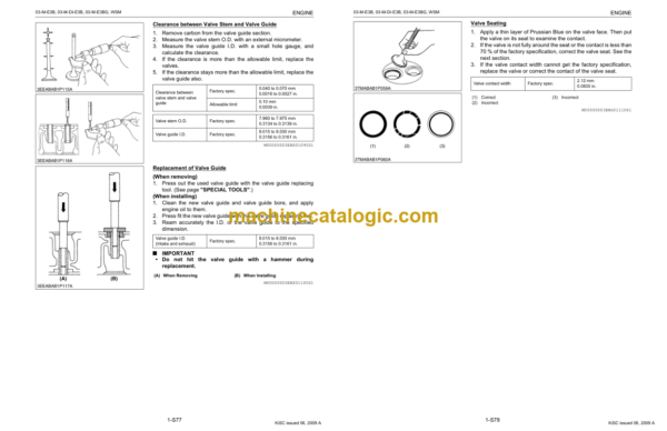 Hitachi 03-M-E3B Series 03-M-DI-E3B Series 03-M-E3BG Series Engine Manual