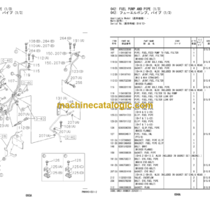 Hitachi ZW370-5A Wheel Loader Engine Parts Catalog