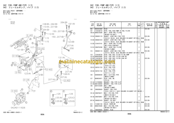 Hitachi ZW370-5A Wheel Loader Engine Parts Catalog