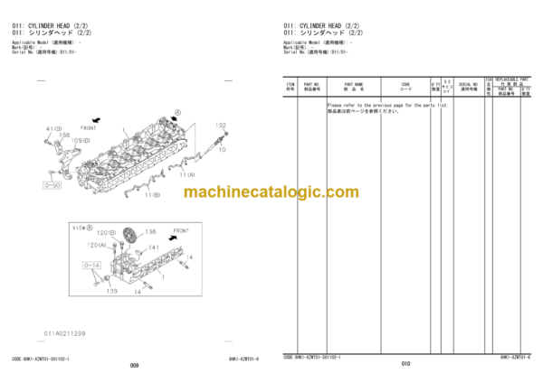 Hitachi ZW250-5B Wheel Loader Engine Parts Catalog (6HK1-XZWT01-6).pdf