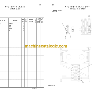 Hitachi Sumitomo SCX500 SCX550 Crawler Crane Parts Catalog