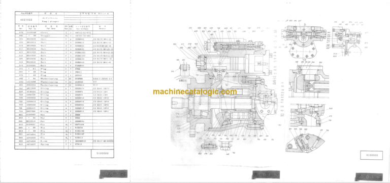 Hitachi KH300 KH700 Hydraulic Equipment Components Parts Catalog