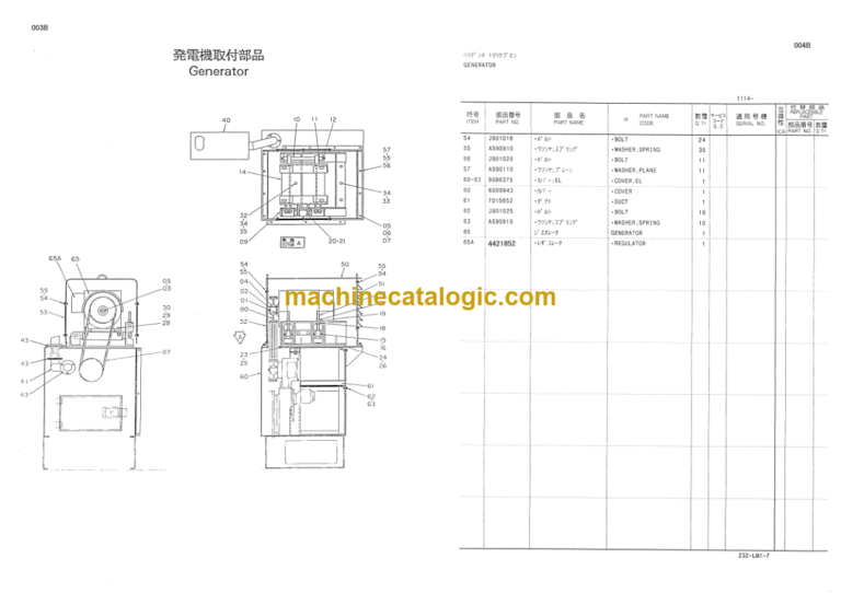 Hitachi KH125-3 Lifting Magnet Parts Catalog