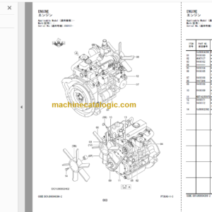 Hitachi ZC50C-5 ZC50T-5 Vibratory Roller Parts Catalog