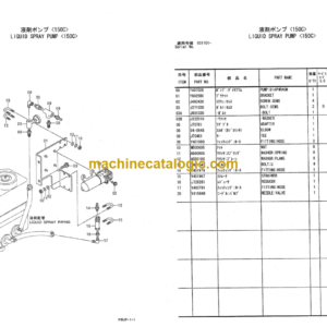 Hitachi CC150-3 CC150C-3 Vibratory Roller Parts Catalog