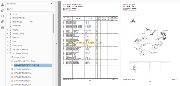 Hitachi ZW550-5B Wheel Loader (PNHF60-1-1) Parts Catalog