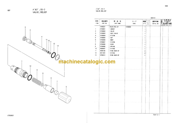 Hitachi Sumitomo SCX900HD Equipment Components Parts Catalog