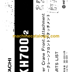 Hitachi KH700-2 Tower Crane Parts List