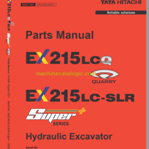 TATA Hitachi EX215LC EX215LC-SLR SUPER+SERIES Hydraulic Excavator Parts Catalog