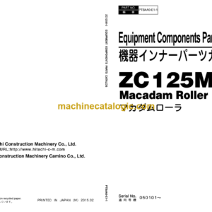 Hitachi ZC125M-5 Macadam Roller Equipment Components Parts Catalog