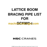 Hitachi Sumitomo SCX800-2 Bracing List