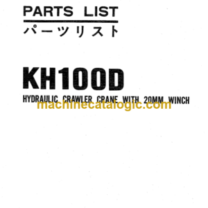 Hitachi KH100D With 20mm Winch Parts Catalog