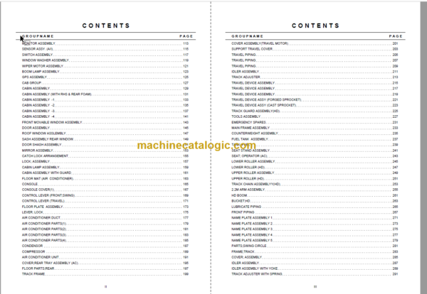 TATA Hitachi EX215LC EX215LC-SLR SUPER+SERIES Hydraulic Excavator Parts Catalog