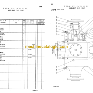 Hitachi CP215 CP210 RT205 CP205 Equipment Components Parts Catalog