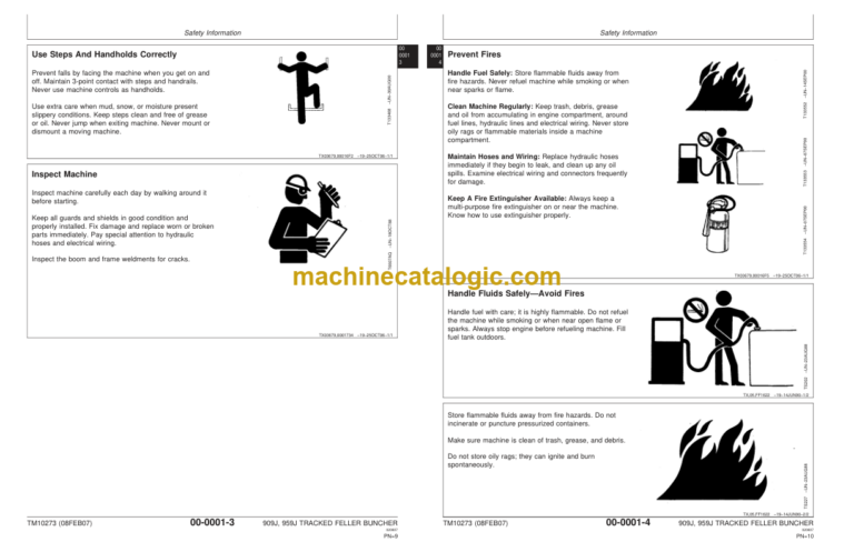 John Deere 909J 959J TRACKED FELLER BUNCHER Repair Technical Manual