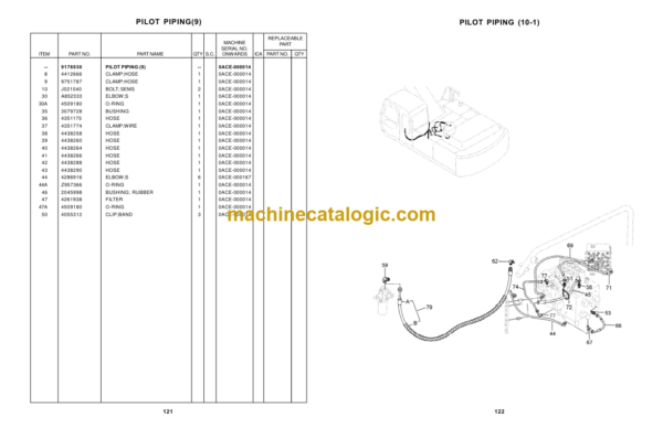 Hitachi ZX210LCH+ Parts Catalog