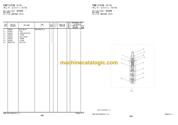 Hitachi ZC125M-5 Macadam Roller Equipment Components Parts Catalog