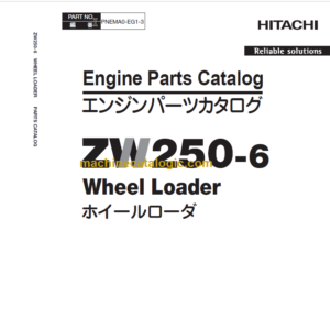 Hitachi ZW250-6 Wheel Loader Engine Parts Catalog