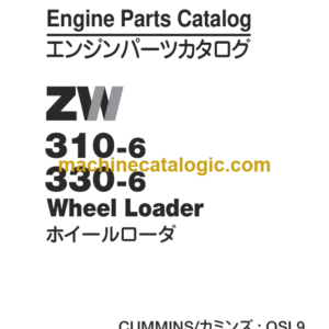 Hitachi ZW310-6 ZW330-6 Wheel Loader Engine Parts Catalog