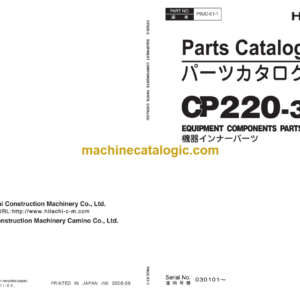 Hitachi CP220-3 Equipment Components Parts Catalog