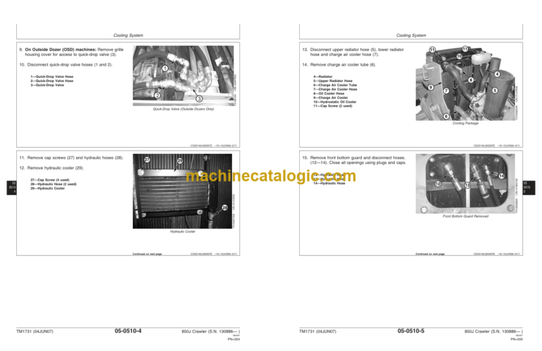 John Deere 850J Crawler Dozers Repair Technical Manual