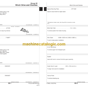 John Deere 40 and 4000 Winches Component Technical Manual