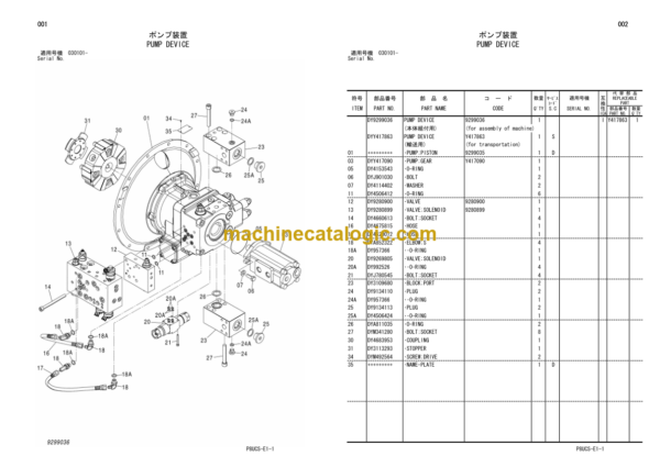 Hitachi CP220-3 Equipment Components Parts Catalog