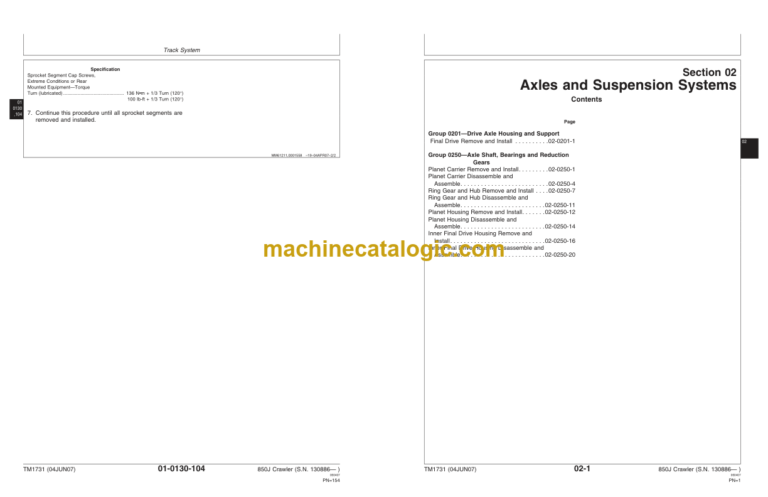 John Deere 850J Crawler Dozers Repair Technical Manual