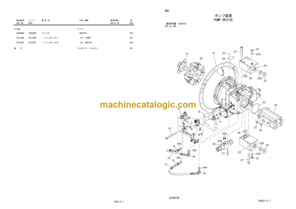 Hitachi CP220-3 Equipment Components Parts Catalog