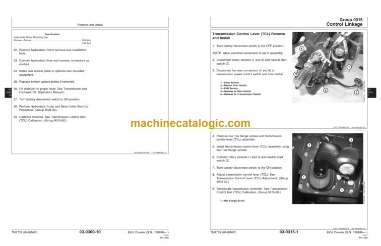 John Deere 850J Crawler Dozers Repair Technical Manual