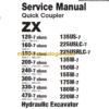 Hitachi ZX Quick Coupler Service Manual