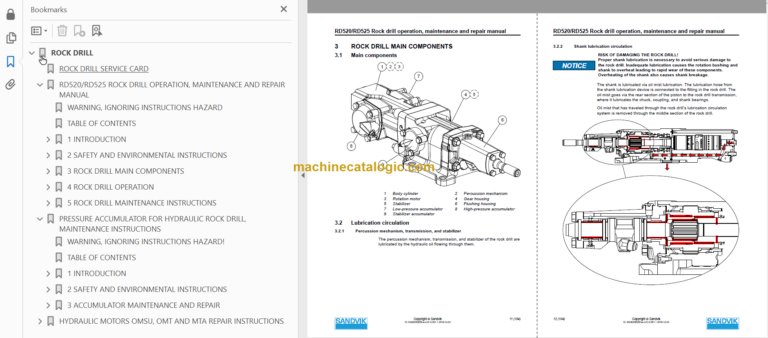 Sandvik DD421-60C Drill Rig Workshop Manual Serial No. 116D43797-1