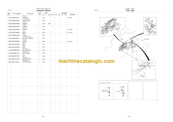 Hitachi ZX180-G Wheel Loader Parts Catalog