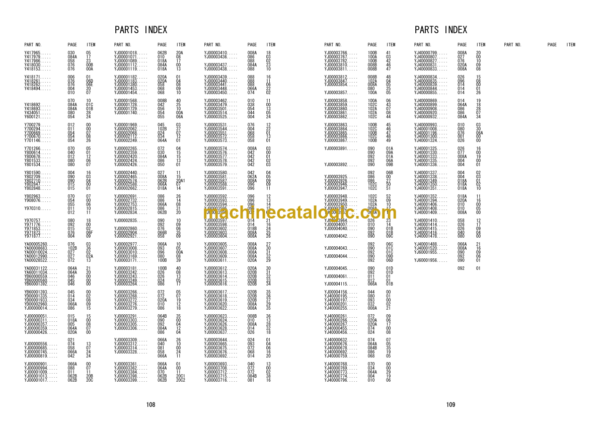 Hitachi ZC220P-5 Tired Roller Parts Catalog