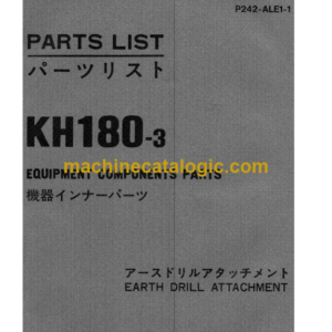 Hitachi KH180-3 Equipment Components Parts Catalog