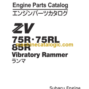 Hitachi ZV75R 75RL 85R Vibratory Rammer Engine Parts Catalog