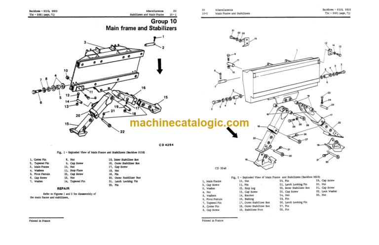 John Deere 9105 and 9505 Backhoes Technical Manual