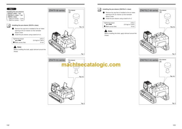 Hitachi ZX470-5 ZX670-5 ZX870-5 Assembly Procedure Manual