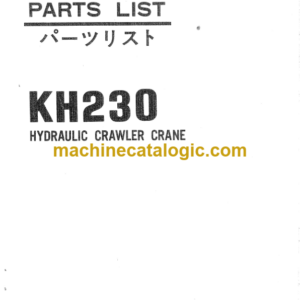 Hitachi KH230 Hydraulic Crawler Crane Parts Catalog Serial No.0105-