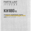 Hitachi KH180-5 Equipment Components Parts Catalog Serial No.00914-