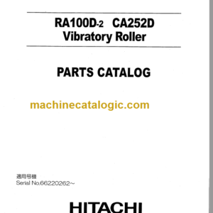 Hitachi RA100D-2 CA252D Vibratory Roller Parts Catalog