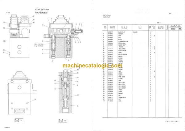 Hitachi KH180-5 Equipment Components Parts Catalog Serial No.00914-