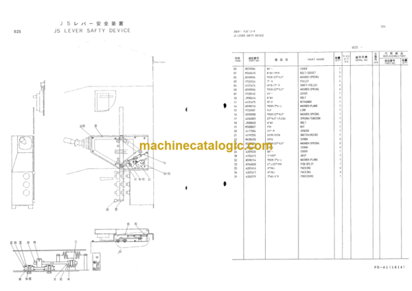 Hitachi KH300-3 Hydraulic Crawler Crane Parts List