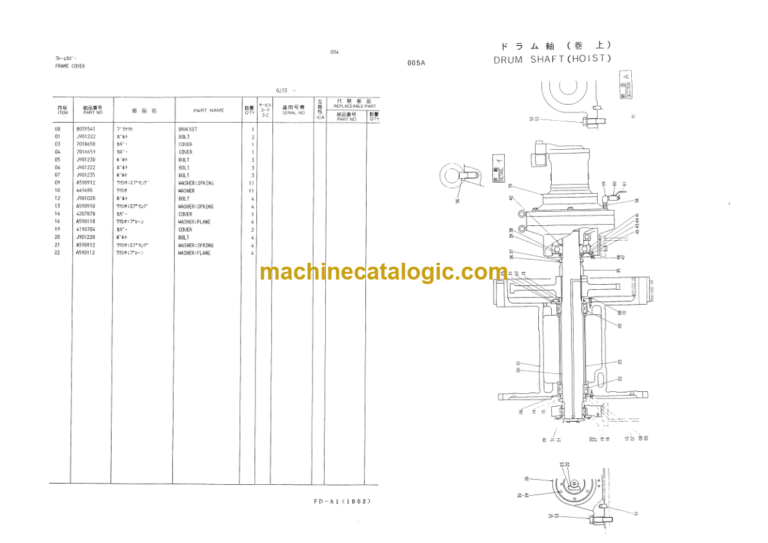 Hitachi KH300-3 Hydraulic Crawler Crane Parts List