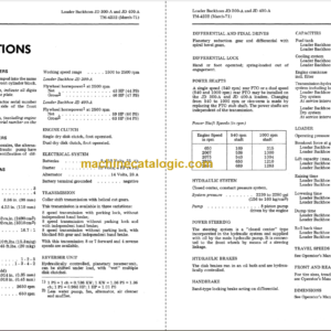 JOHN DEERE JD 300A and JD 400A Loader Backhoes Technical Manual