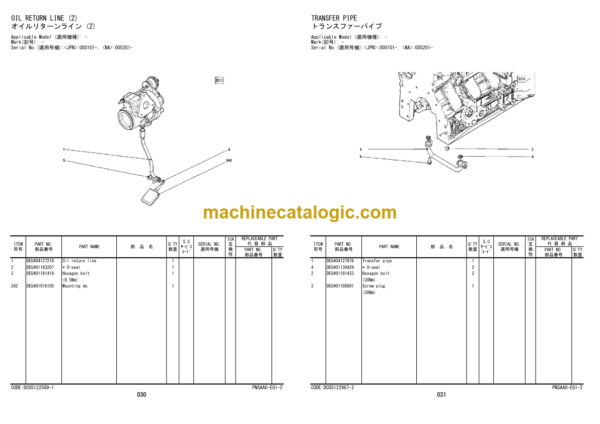 Hitachi ZW100-6 ZW120-6H Engine Parts Catalog